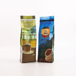 Custom coffee bags for whole bean and ground coffee