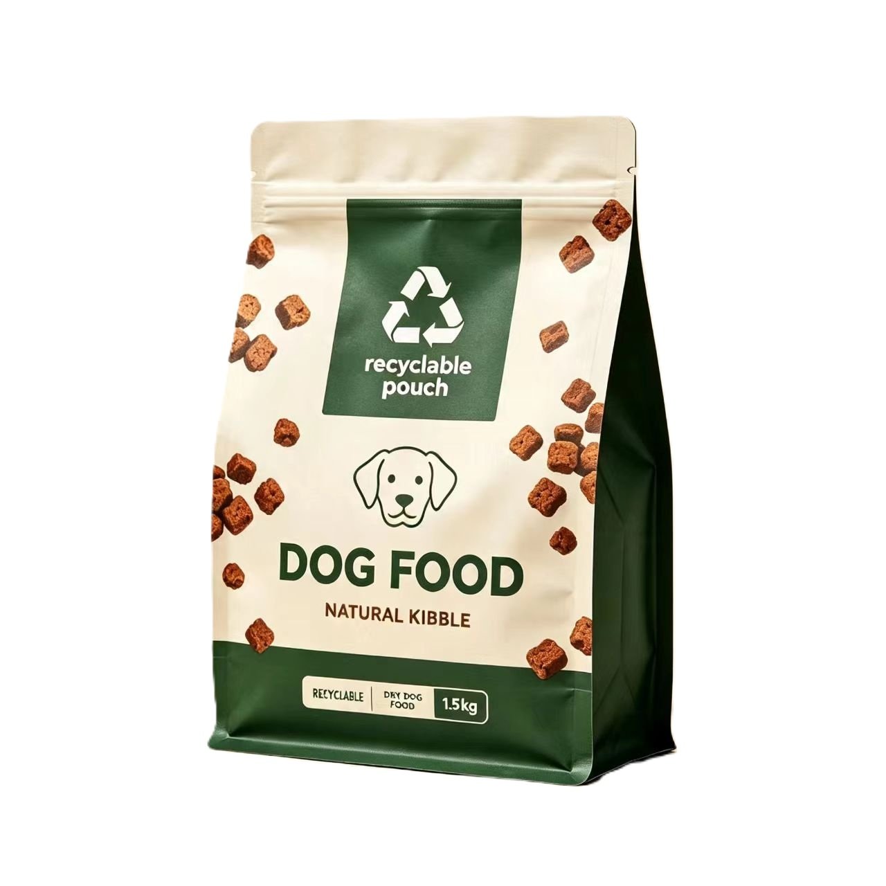 1.5kg recyclable dog food bag from China packaging manufacturer