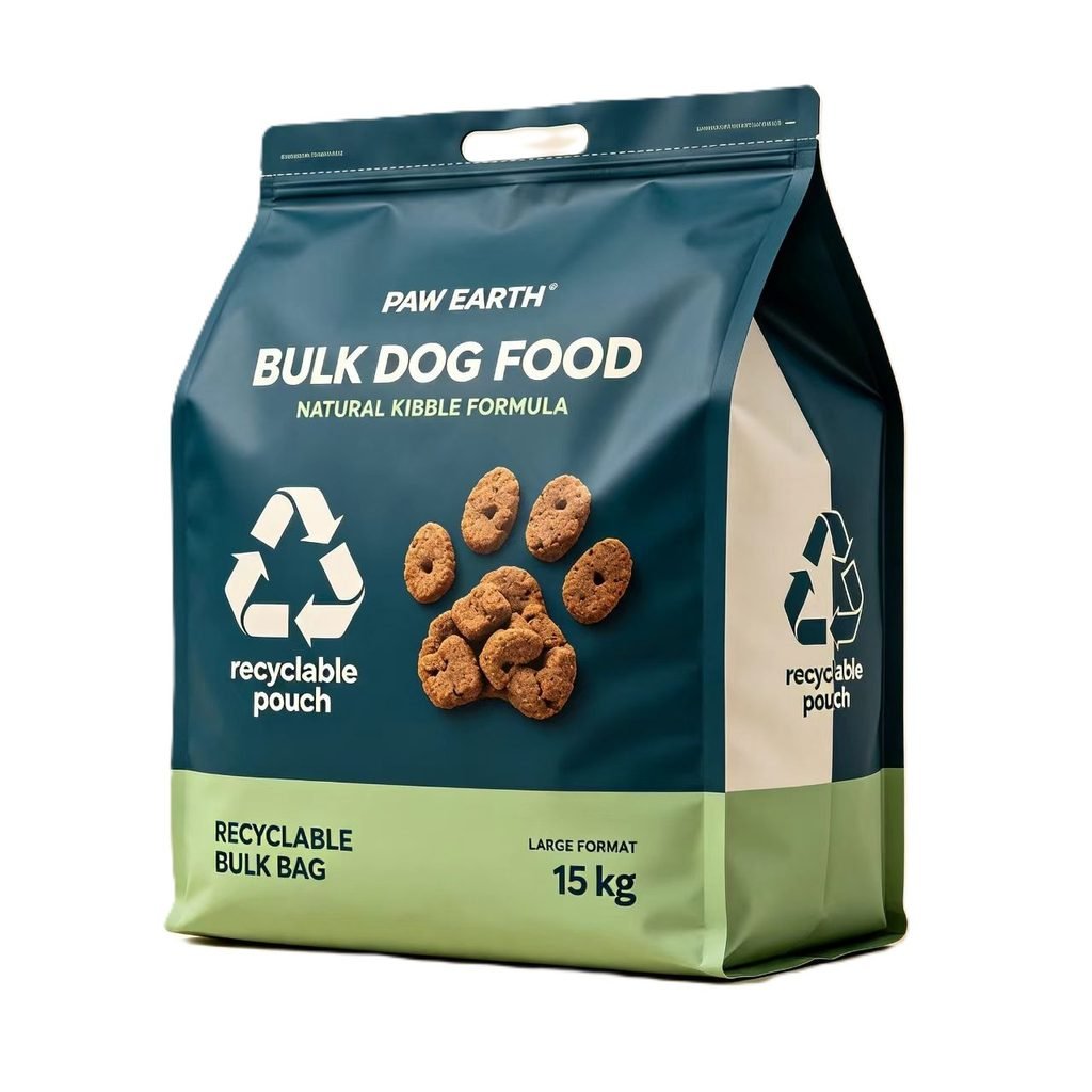 6kg to 15kg heavy duty recyclable dog food bag with reinforced structure