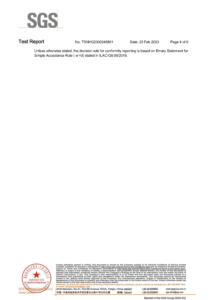 Germany LFGB food contact migration test final report appendix and authentication page 4 by SGS