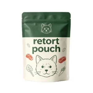 custom printed cat wet food retort pouch for premium feline treats packaging