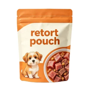 custom printed dog food retort pouch for premium wet dog food packaging