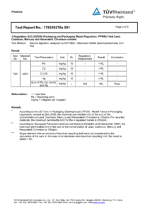 EU PPWR recycling compliance certification conclusion and official signature page 3 for recyclable printed pouches