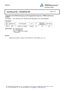 EU PPWR recycling compliance certification conclusion page 4 for recyclable printed pouches